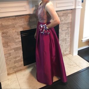 2 color prom dress
